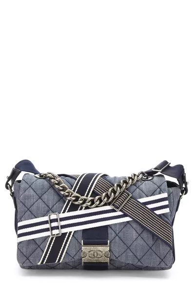 Blue Denim Airlines Buckle Messenger