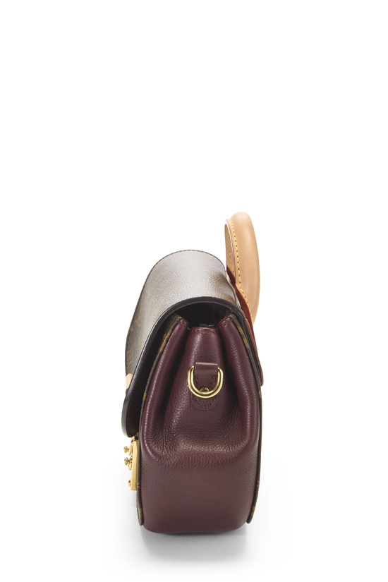 Burgundy Monogram Canvas Eden PM, , large image number 2