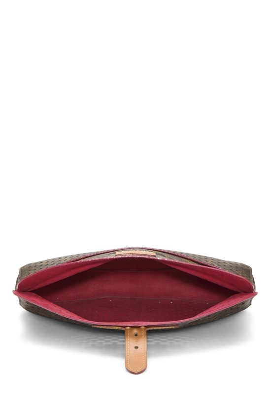 Pink Perforated Monogram Canvas Saumur Clutch, , large image number 5