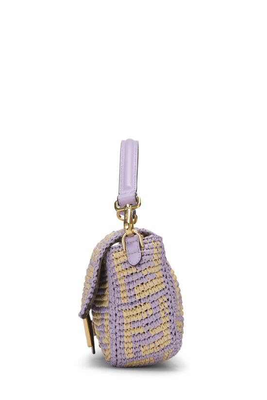 Purple Raffia Convertible Baguette, , large image number 2