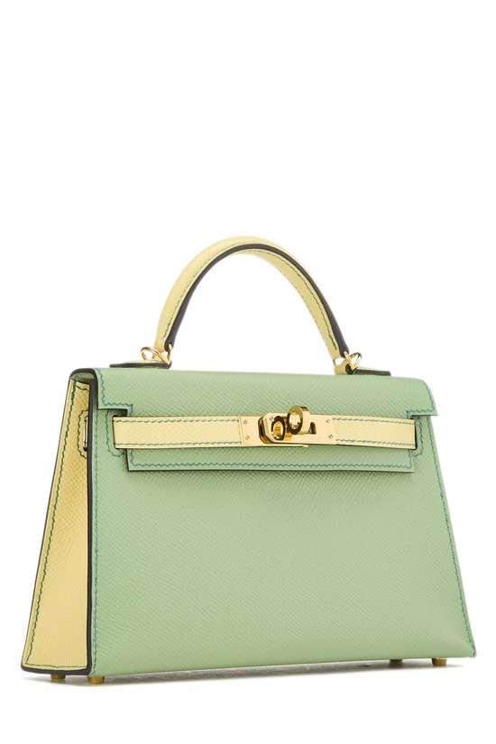 Vert Criquet, Lime Epsom Horseshoe Kelly Sellier 20 Mini NM, , large image number 1