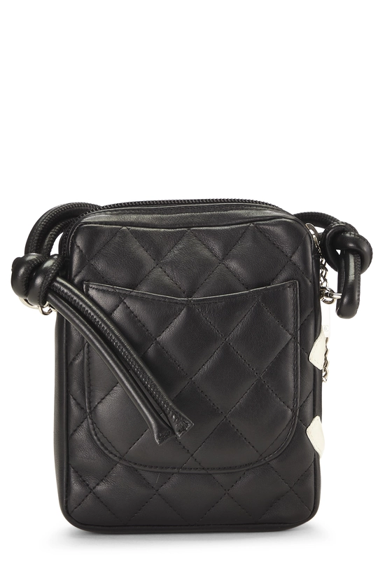 Black Quilted Calfskin Cambon Shoulder Bag Mini, , large image number 3