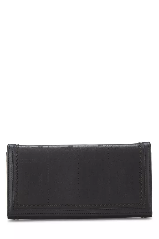 Black Zucca Leather Long Wallet, , large image number 0