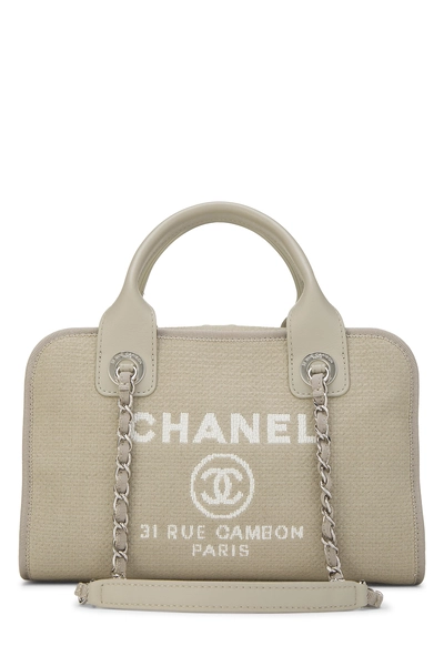 Chanel Grey Canvas Deauville Bowler
