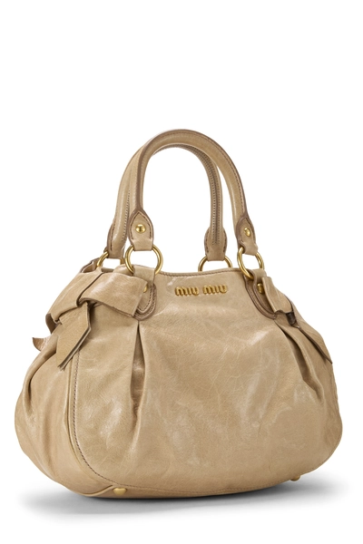 Miu Miu Beige Calfskin Convertible Handbag — photo 2