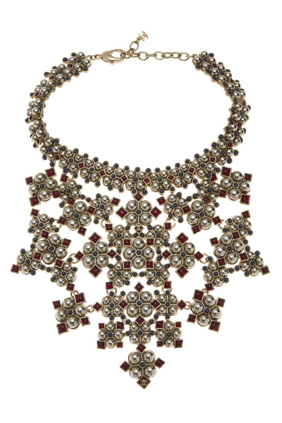 Multicolor Gripoix Statement Necklace, , large image number 0