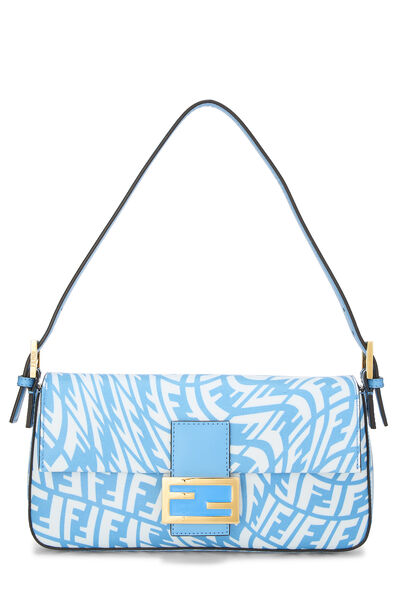 Fendi x Sarah Coleman Blue Vertigo Fisheye Baguette