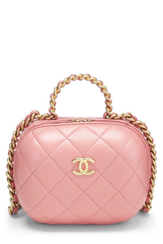 Chanel Pink Round As Earth Crossbody Bag Leather Patent leather