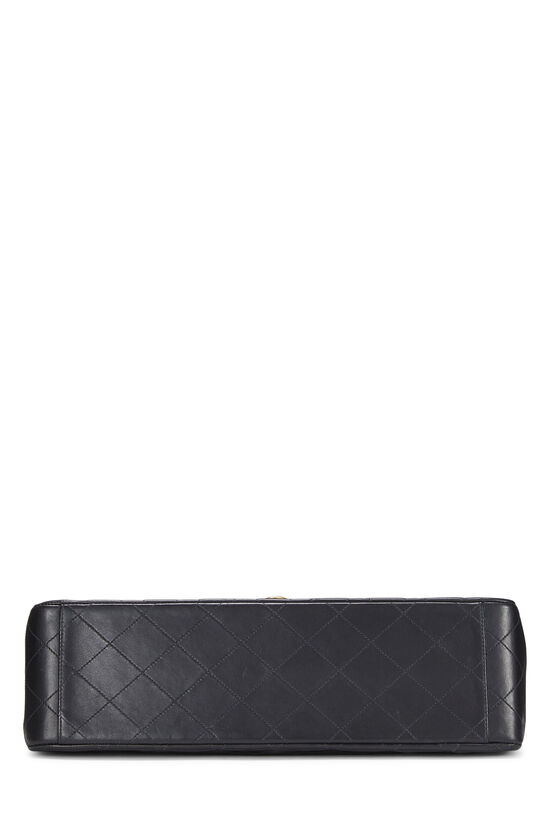 Black Quilted Lambskin Half Flap Maxi , , large image number 6