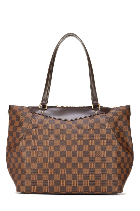 Louis Vuitton Evora MM Damier Ebene Tote Shoulder Bag