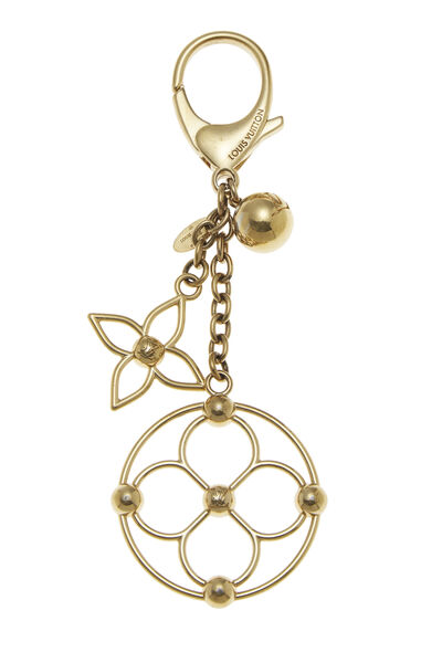 Gold Metal Bloomy Bag Charm