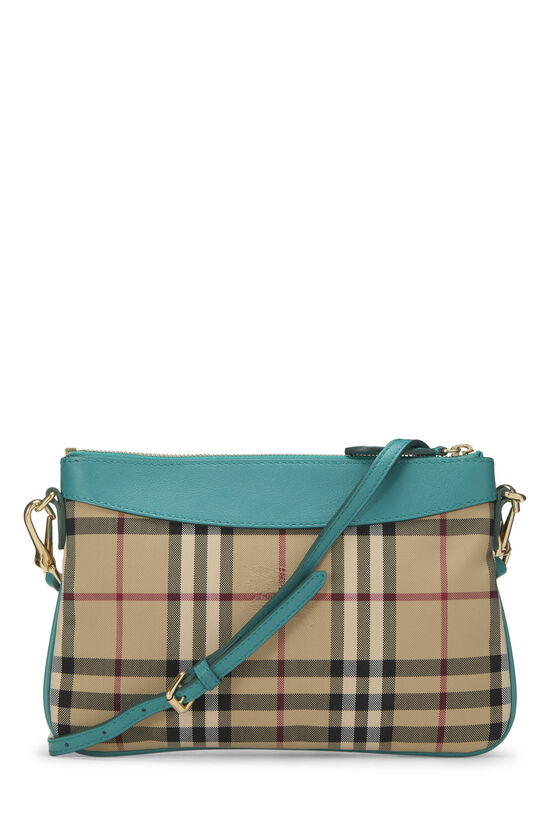 Blue Haymarket Check Peyton Convertible Clutch, , large image number 3