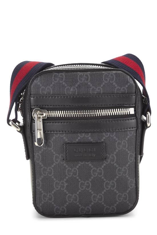 Black GG Supreme Canvas Web Messenger Mini, , large image number 0