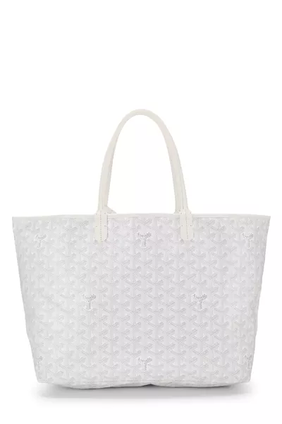 White Goyardine Canvas Saint-Louis PM