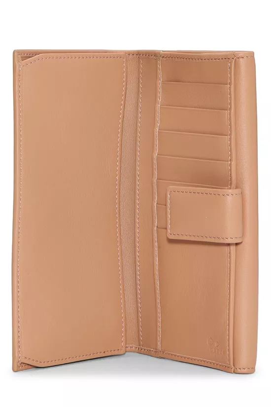 Orange Leather Studded Soho Continental Wallet, , large image number 3