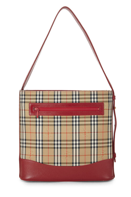Red Haymarket Check Shoulder Bag Small, , large image number 0
