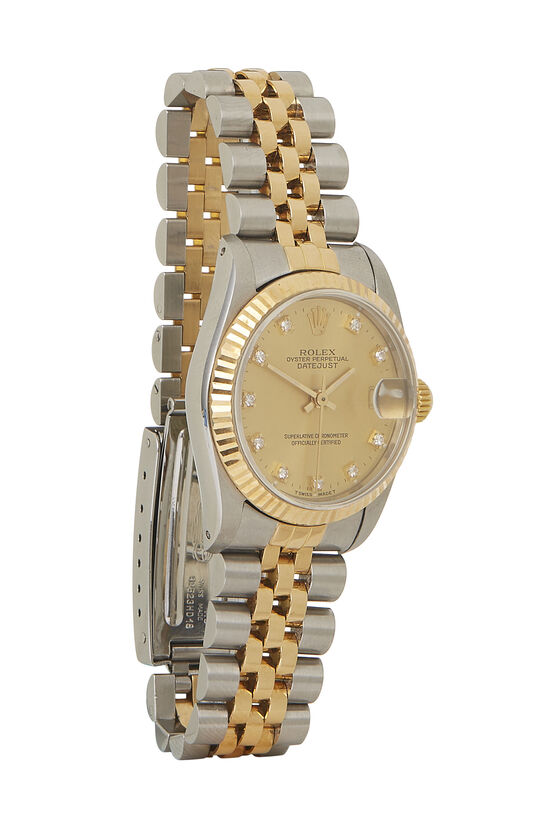 Stainless Steel & 18K Yellow Gold Diamond Datejust 68273 31mm, , large image number 0