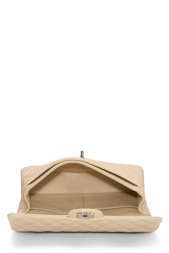 Beige Quilted Caviar Classic Double Flap Medium, , large image number 5