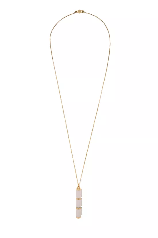 Pink Rose Gold Charniere Necklace Large, , large image number 0