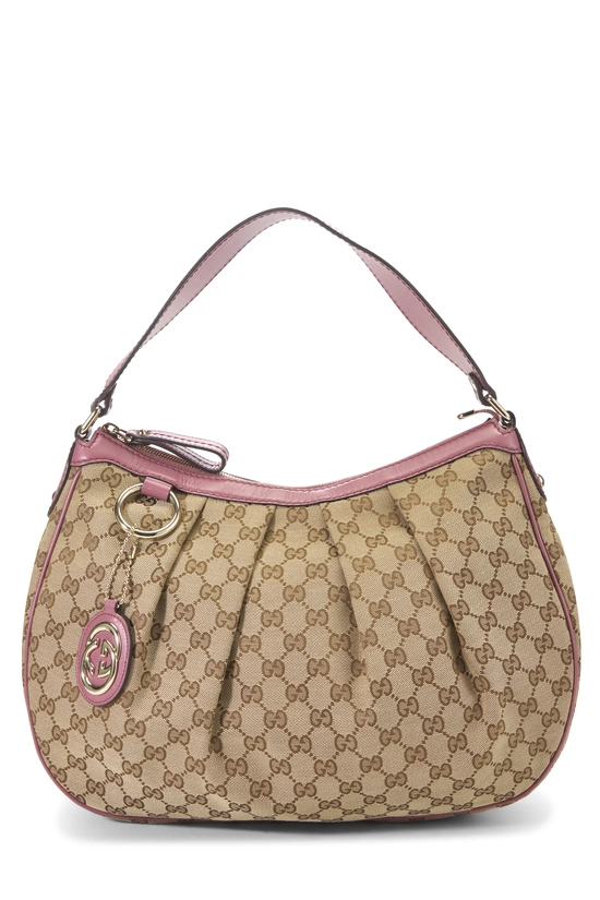 Pink Original GG Canvas Sukey Hobo, , large image number 0