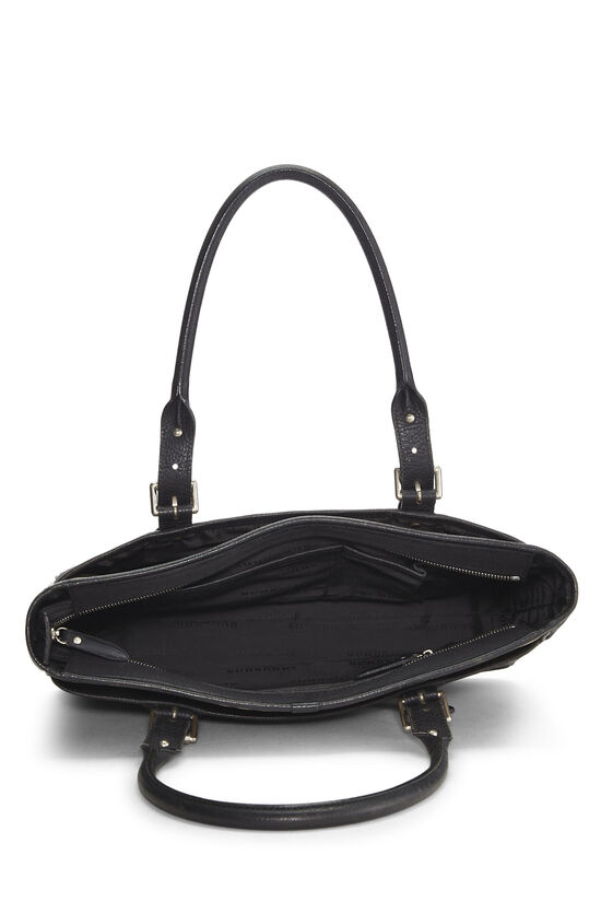 Black Nylon House Check Tote Large, , large image number 5