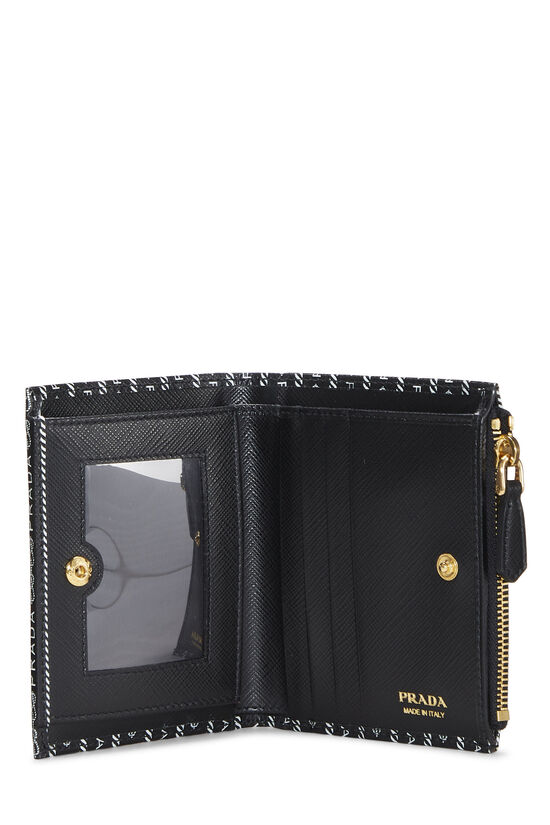 Black Saffiano Logo Compact Wallet Small, , large image number 4