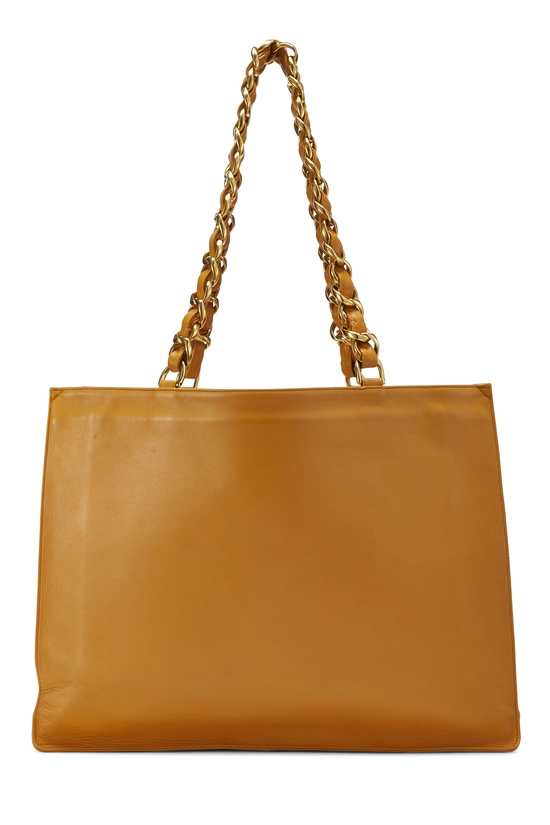 Orange Lambskin Flat Chain Handle Tote, , large image number 3