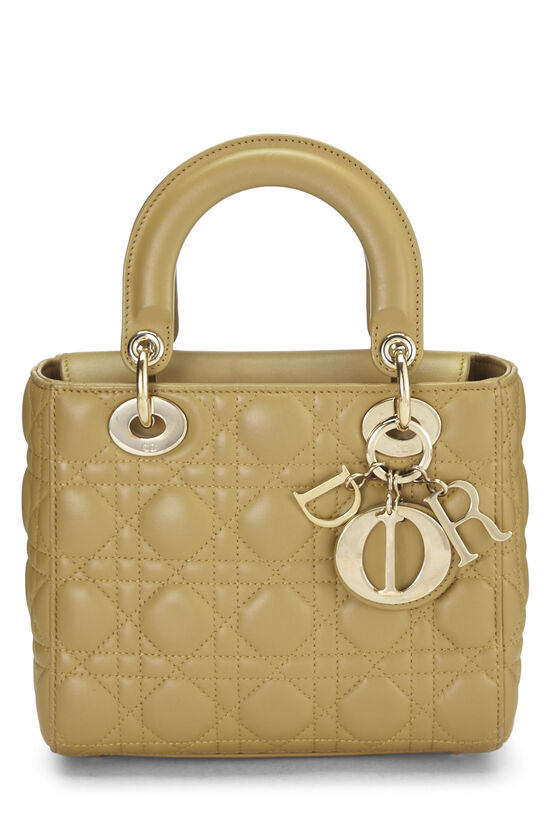 Green Cannage Lambskin My ABCDior Lady Dior Small, , large image number 0