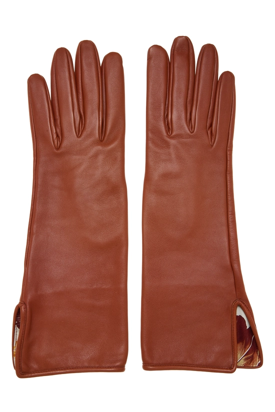 Orange Lambskin Gloves, , large image number 0