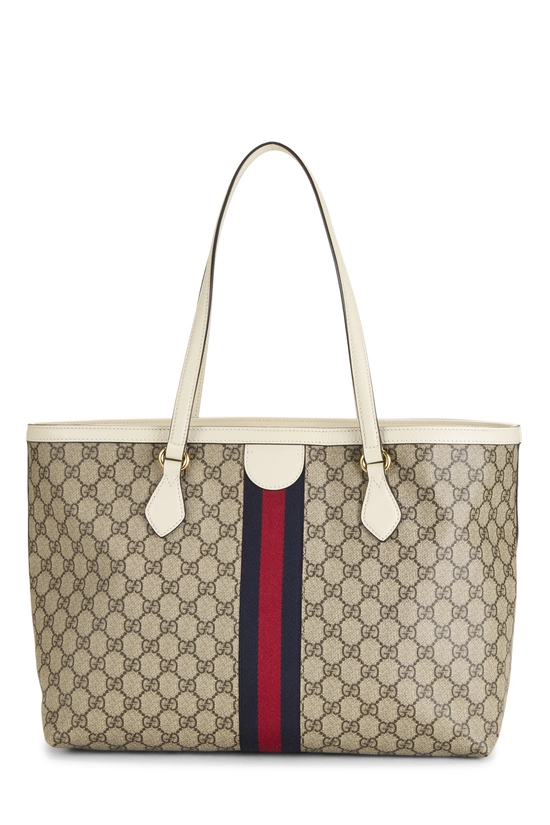 White GG Supreme Canvas Ophidia Tote Medium, , large image number 3