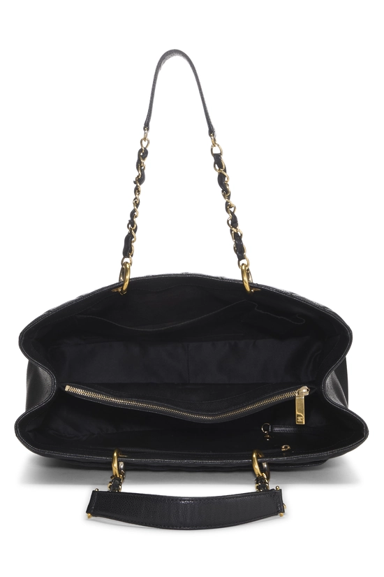 Black Quilted Caviar Grand Shopping Tote (GST) XL , , large image number 5