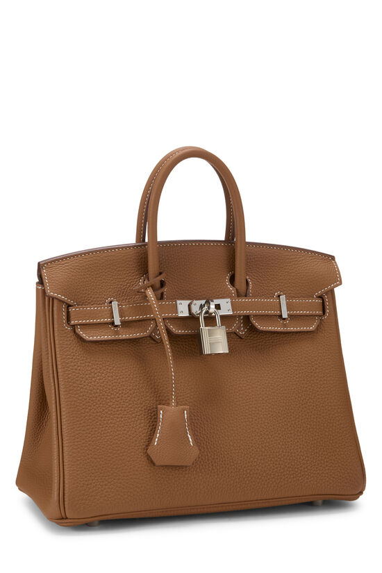 Gold Togo Birkin 25, , large image number 1