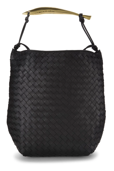 Black Intrecciato Sardine Hobo Bag