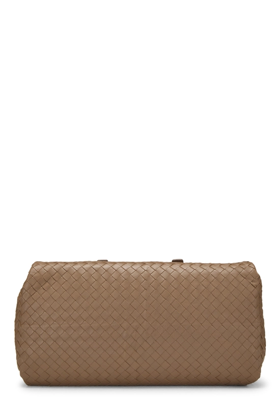 Brown Intrecciato Leather Boston, , large image number 4