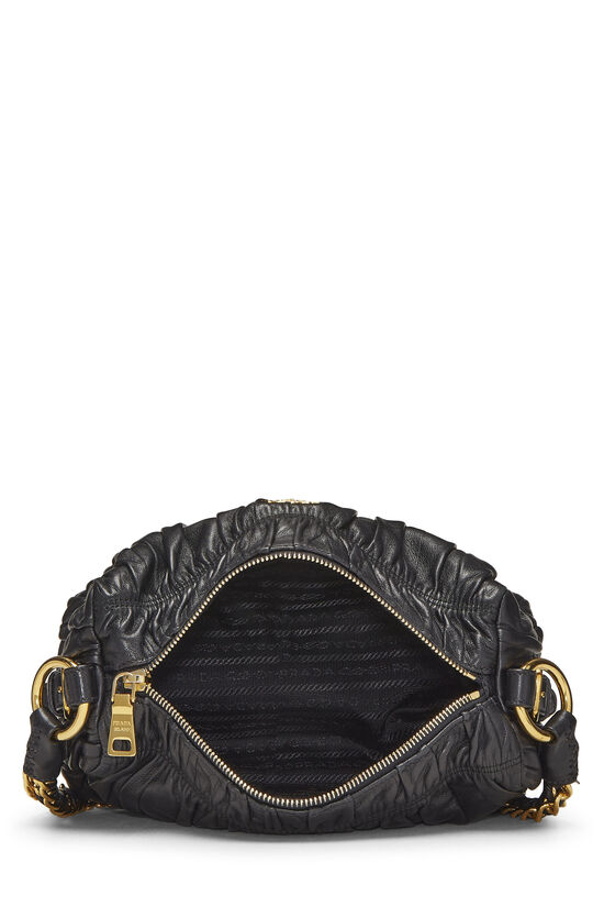 Black Nappa Gaufre Shoulder Bag, , large image number 5
