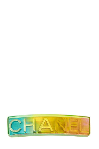 Rainbow Lucite Logo Barrette
