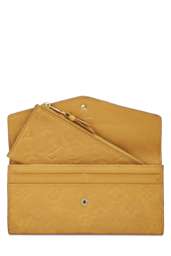What Goes Around Comes Around Louis Vuitton Yellow Empreinte Zippy Wallet