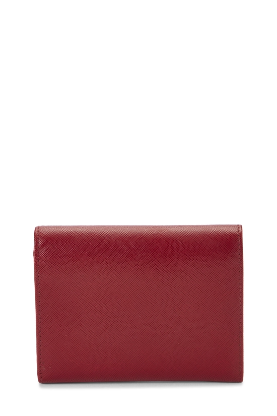 Red Saffiano Bow Compact Wallet, , large image number 2