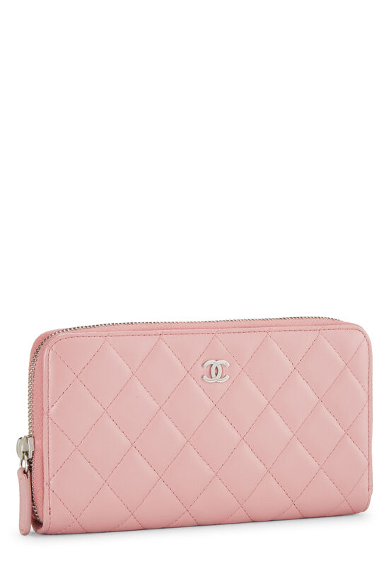 Pink Quilted Lambskin Wallet, , large image number 1