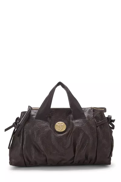 Brown Guccissima Hysteria Tote Large