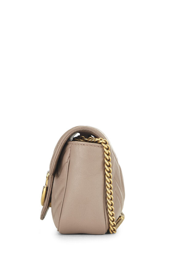 Beige Leather GG Marmont Crossbody Super Mini, , large image number 2