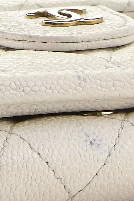 White Caviar Classic Flap Compact Wallet, , large image number 4