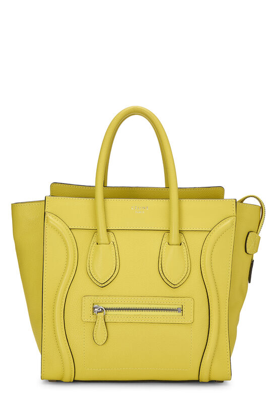 Yellow Drummed Calfskin Luggage Micro, , large image number 0