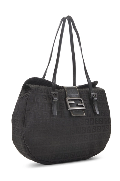 Black Zucchino Canvas Handbag, , large