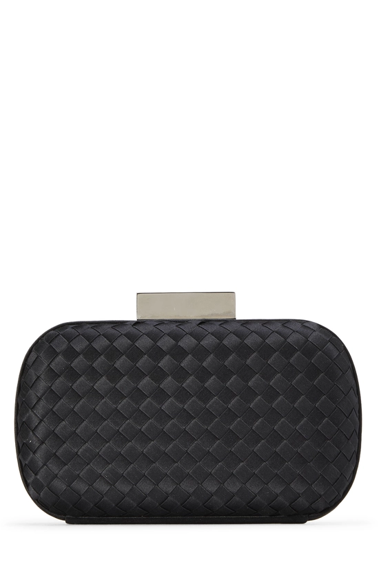 Black Satin Clutch, , large image number 3