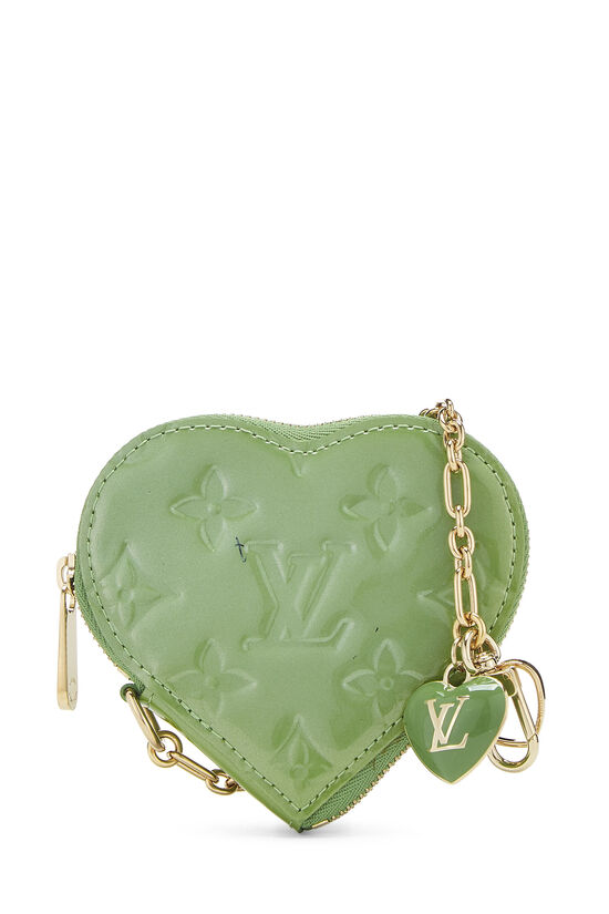 Green Monogram Vernis Heart Coin Purse, , large image number 0