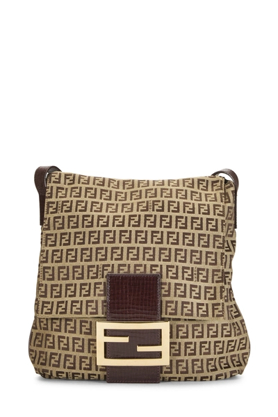 Fendi Brown Zucchino Canvas Messenger
