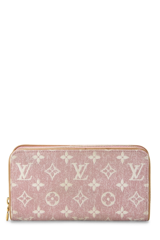 Pink Monogram Jacquard Denim Zippy Continental, , large image number 0