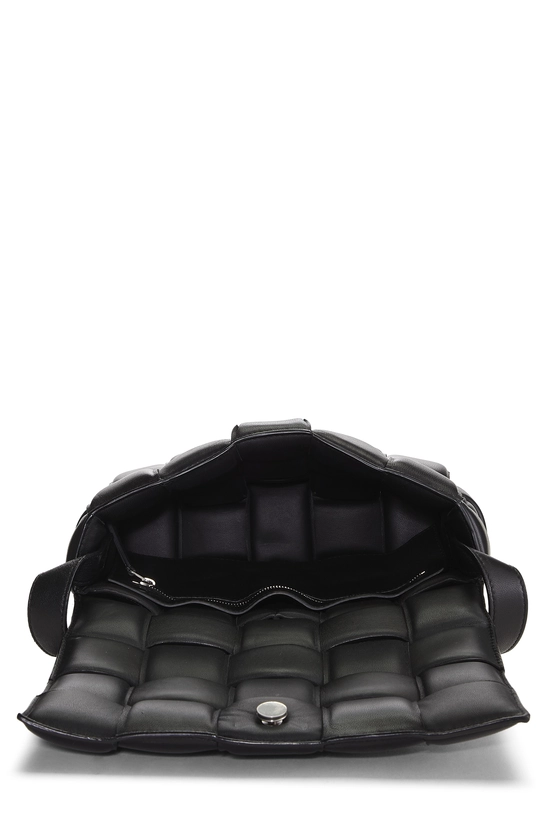 Black Maxi Intrecciato Padded Cassette, , large image number 5