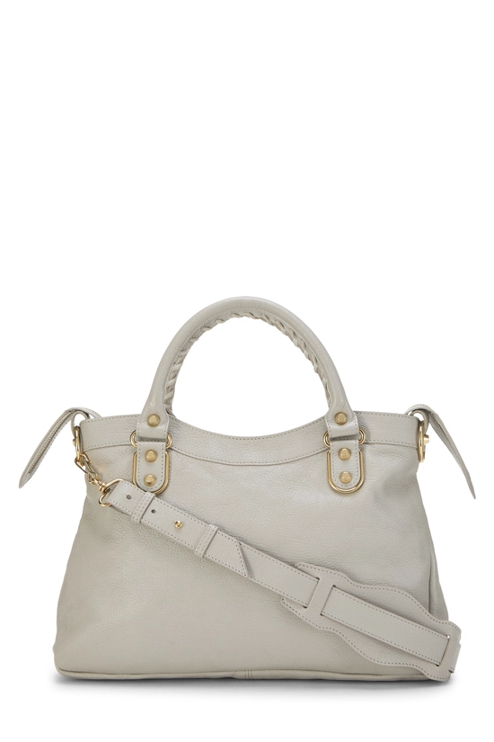 Grey Chevre Metallic Edge Town Bag, , large image number 3